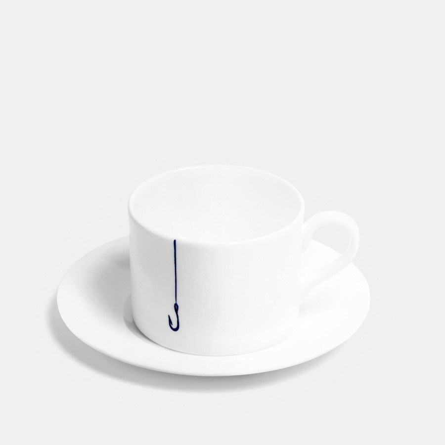 Bone China Richard Brendon | Straight Teacup And Saucer - Hook