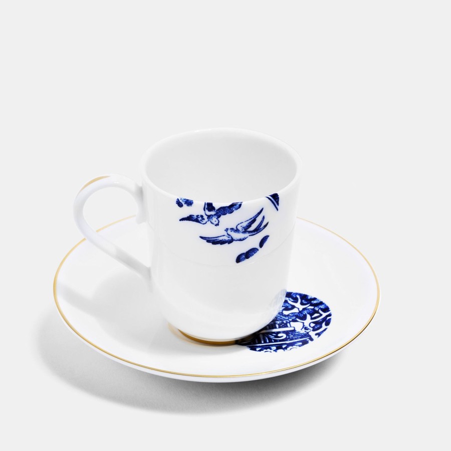 Bone China Richard Brendon | Espresso Cup & Saucer - Details From Willow