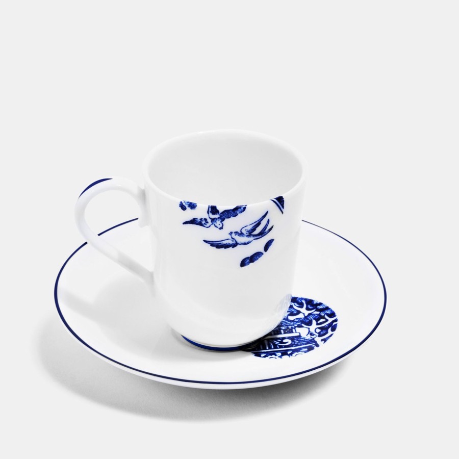 Bone China Richard Brendon | Espresso Cup & Saucer - Details From Willow