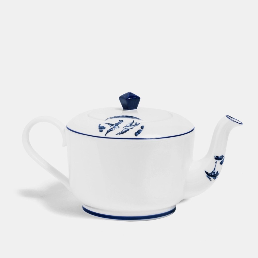 Bone China Richard Brendon | Medium Teapot - Details From Willow