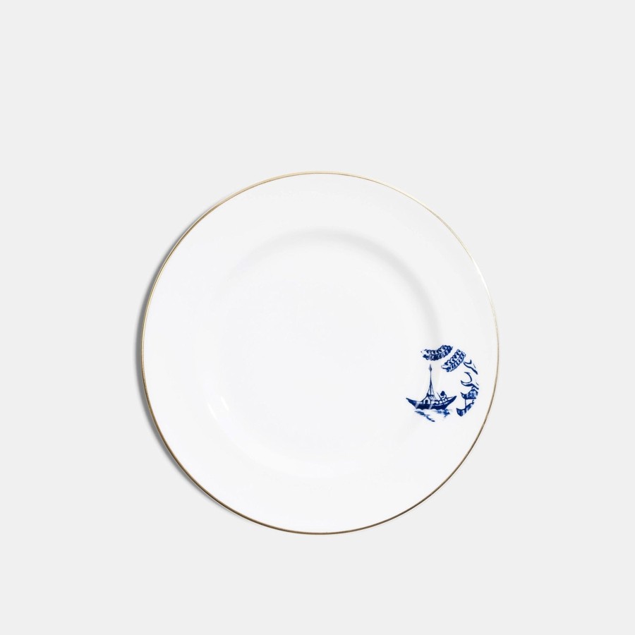 Bone China Richard Brendon | Rimmed Bread And Butter Plate (16Cm) - Details From Willow