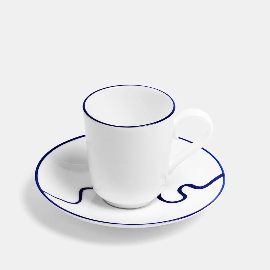 Bone China Richard Brendon | Espresso Cup And Saucer - River